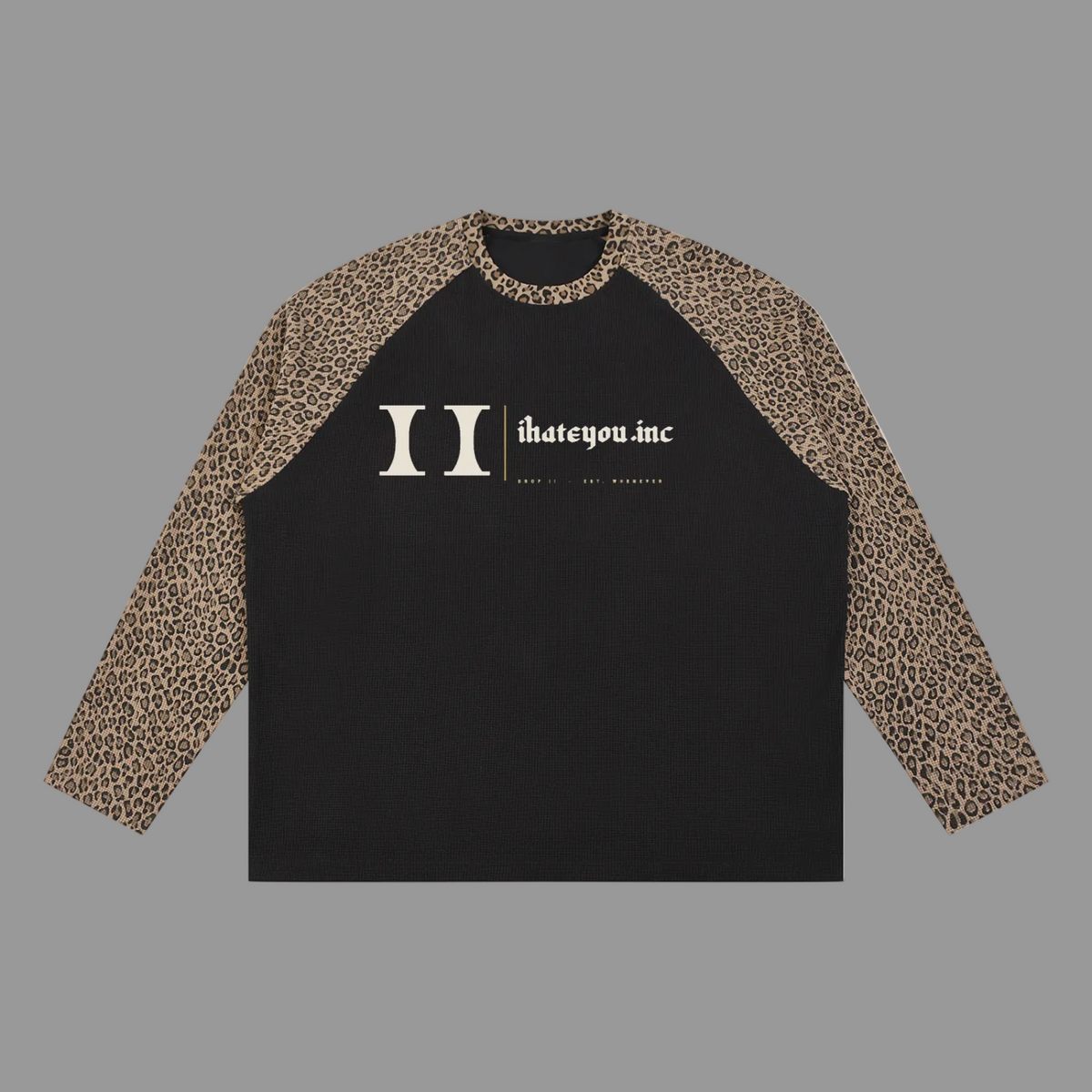 Leopard Panel Raglan Longsleeve — 320gsm