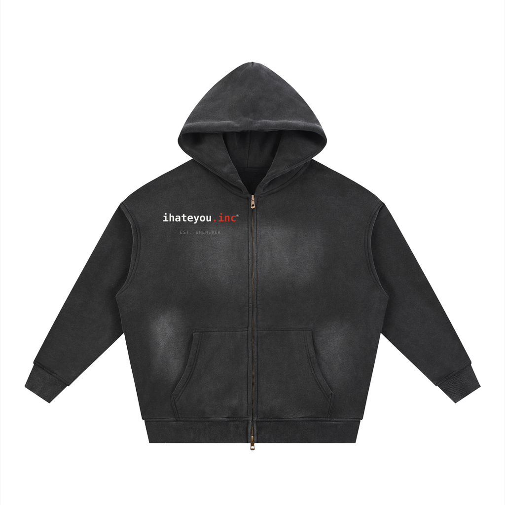 ihateyou.inc Zip Hoodie — Sunfade