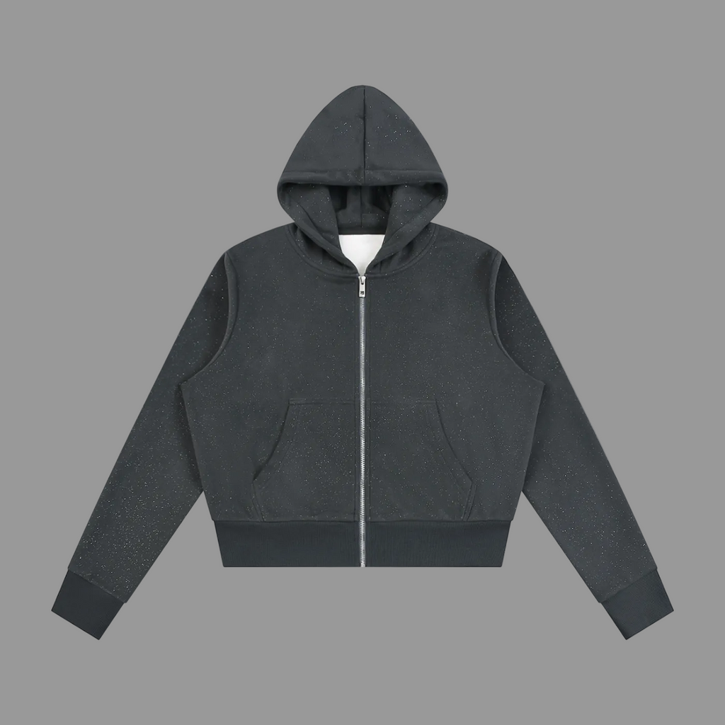 Women's Sparkle Fleece Zip Hoodie — 320gsm