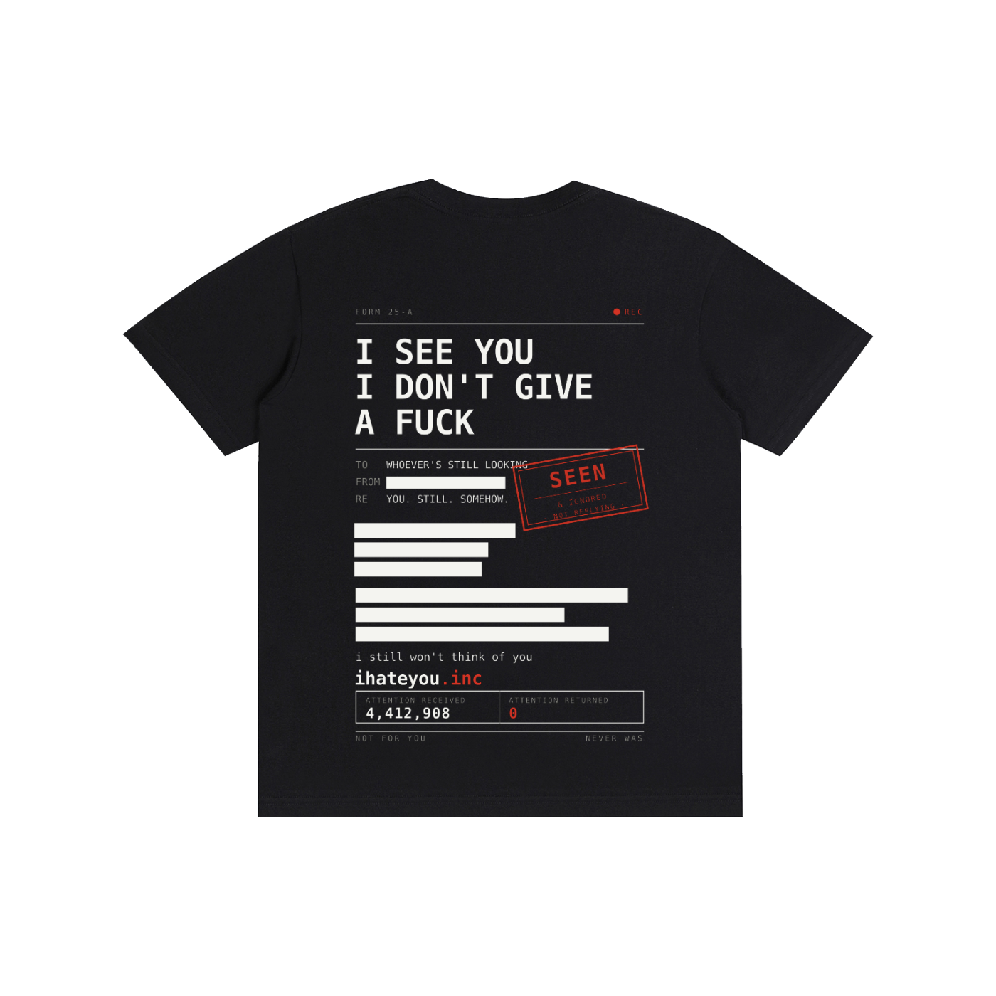 ihateyou.inc Tee — Black