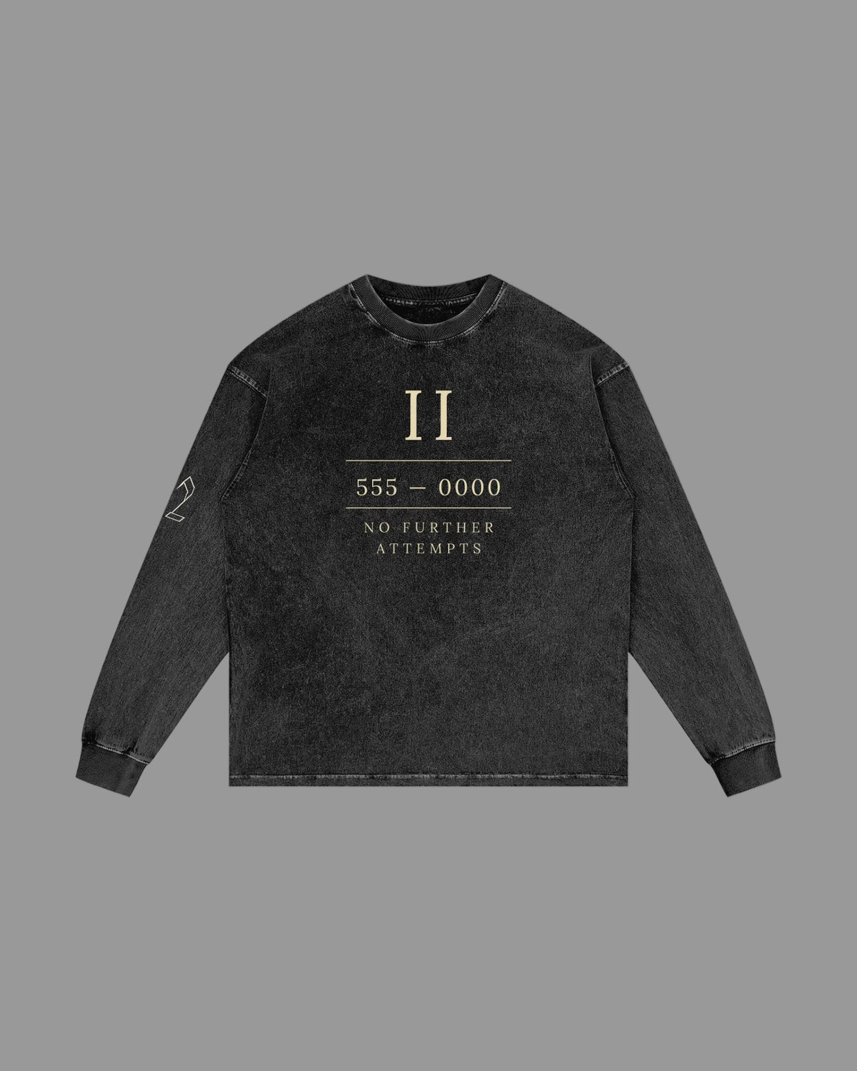 IHATEYOU.inc Acid-Wash Oversized Longsleeve — Black 250gsm — Archive 02 preview 1