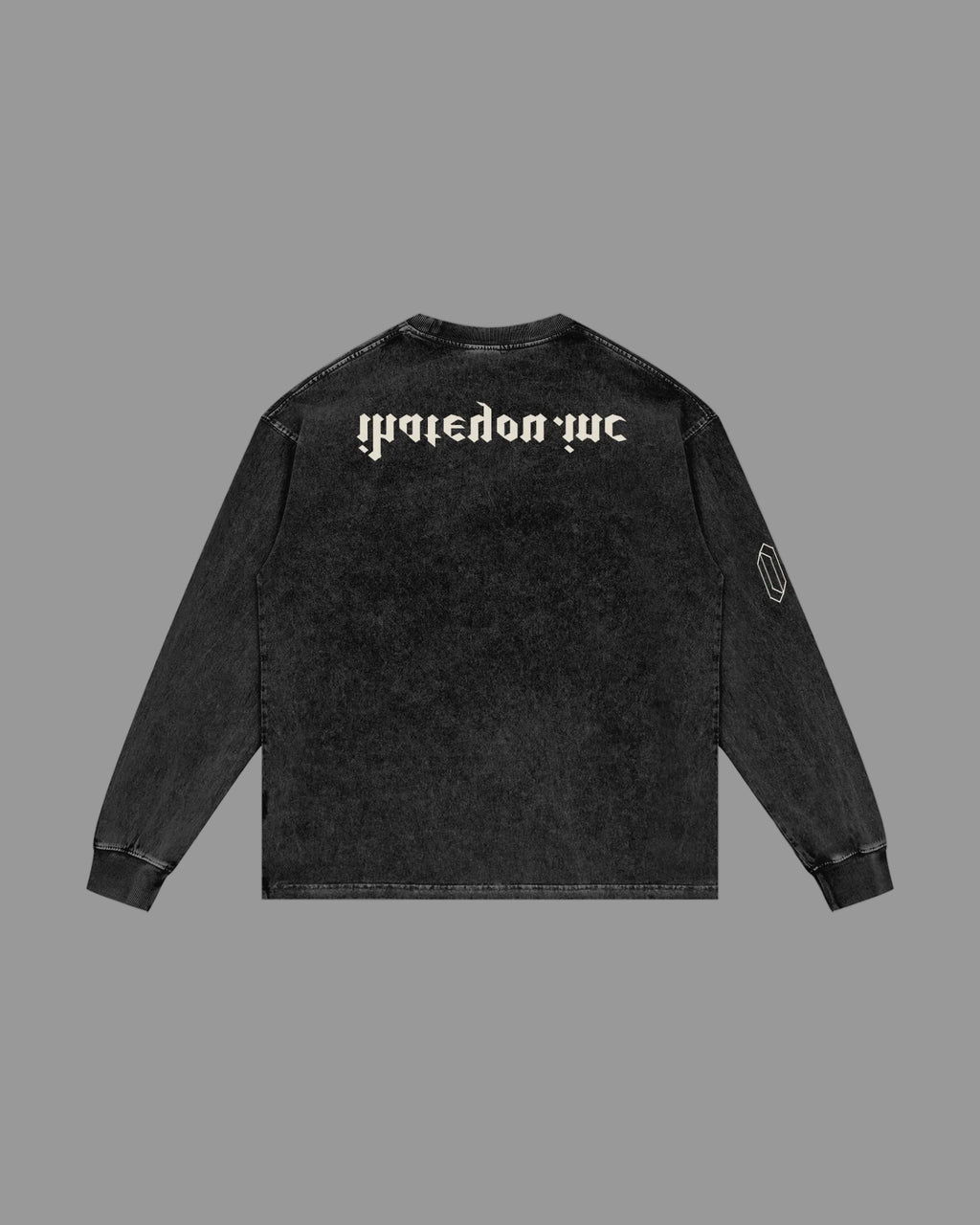 IHATEYOU.inc Acid-Wash Oversized Longsleeve — Black 250gsm — Archive 02 preview 2