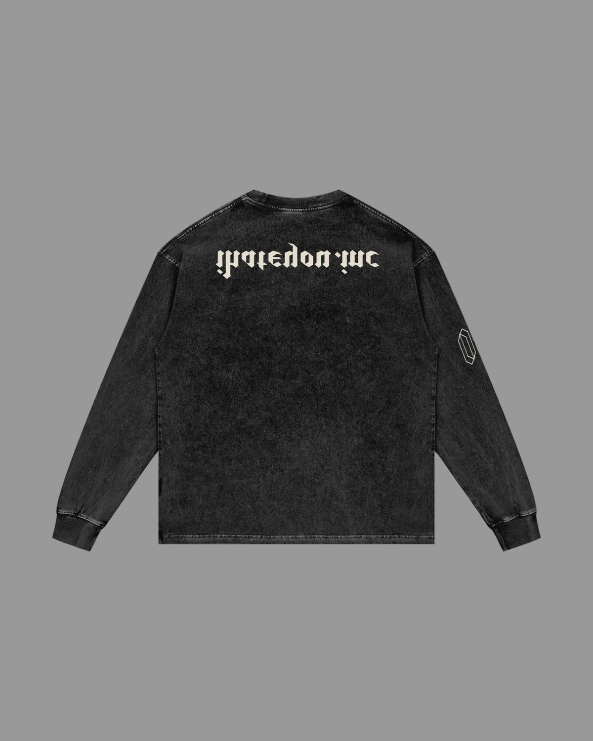 IHATEYOU.inc Acid-Wash Oversized Longsleeve — Black 250gsm — Archive 02 preview 2