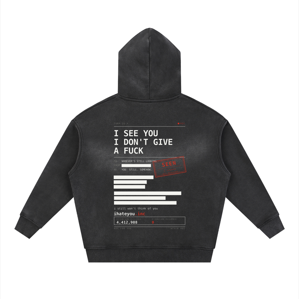 ihateyou.inc Zip Hoodie — Sunfade