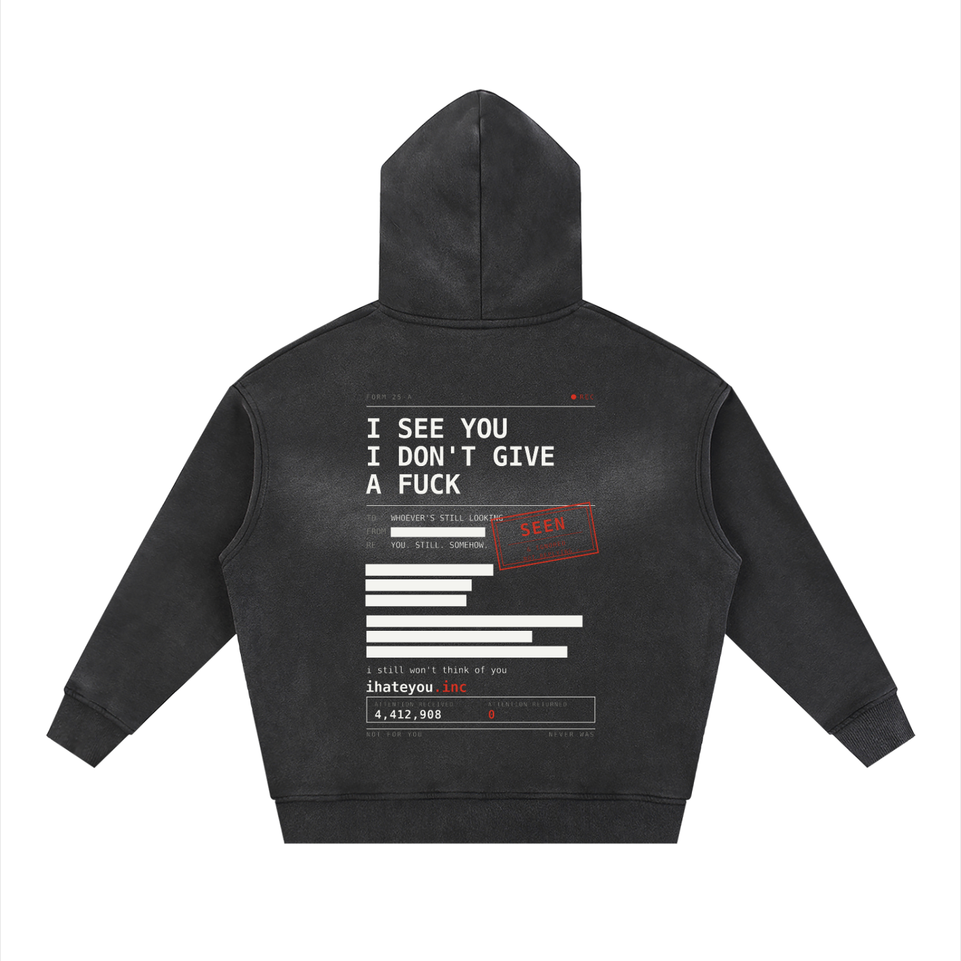 ihateyou.inc Zip Hoodie — Sunfade