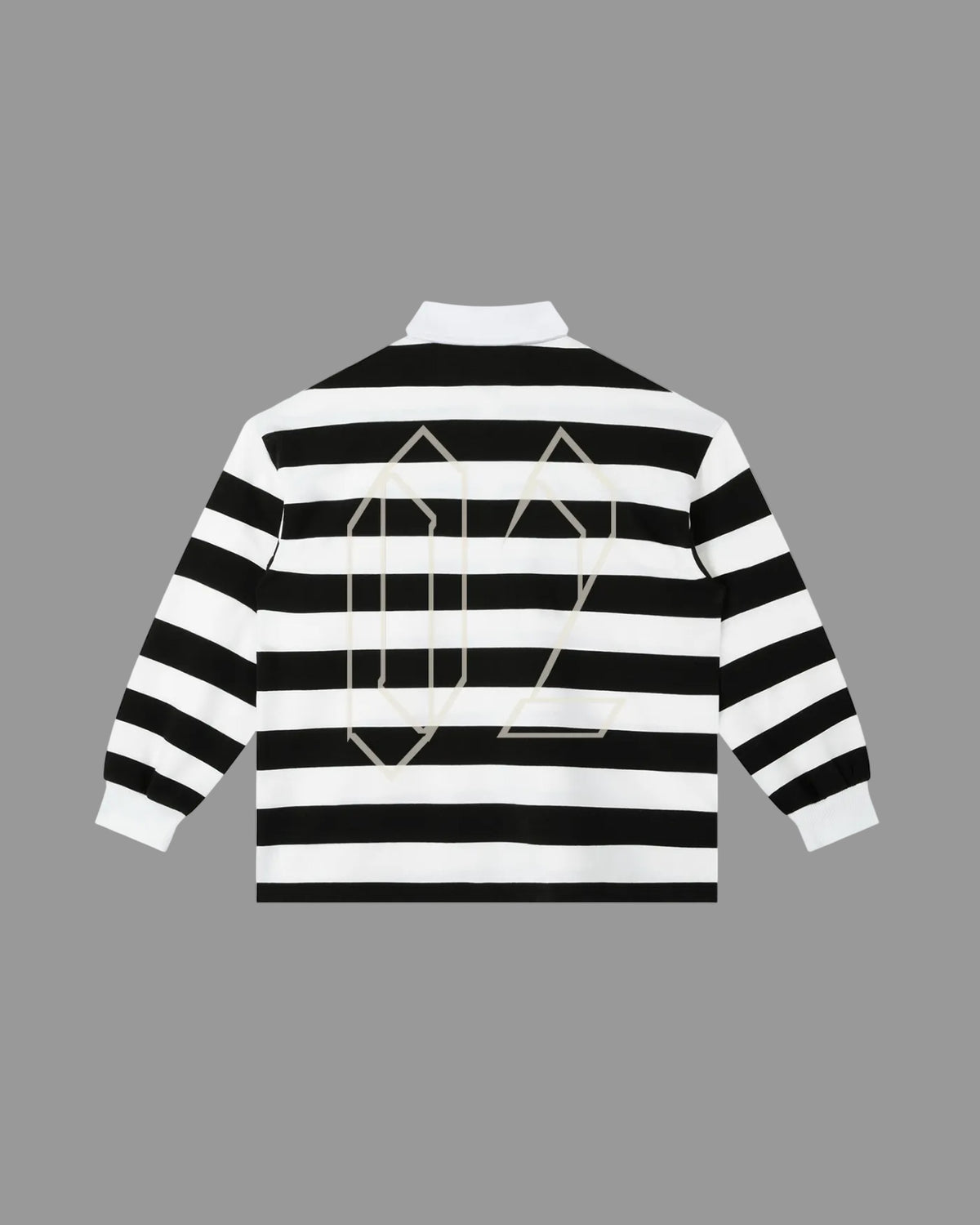 IHATEYOU.inc Color-Block Stripe Polo — White & Black — Archive 02 preview 2