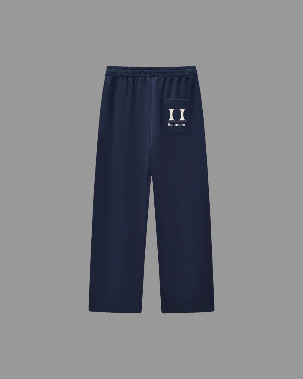 IHATEYOU.inc Curved Stripe Sweatpants — Black or Royal — Archive 02 preview 2