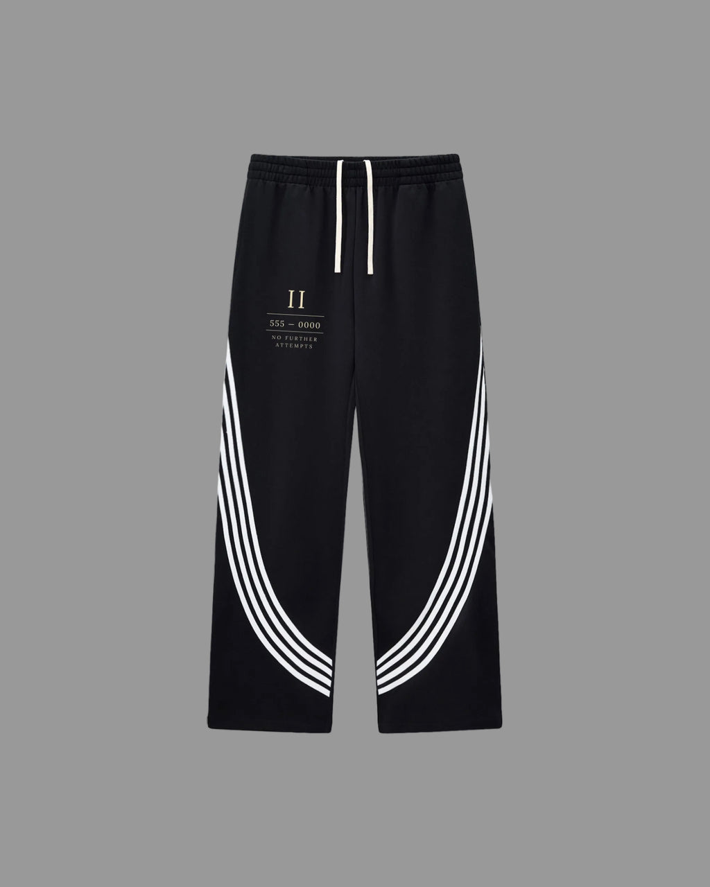IHATEYOU.inc Curved Stripe Sweatpants — Black or Royal — Archive 02 preview 3