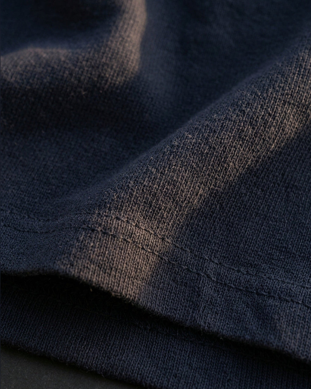 IHATEYOU.inc Oversized Heavyweight Cotton T‑Shirt — Navy — back on-model