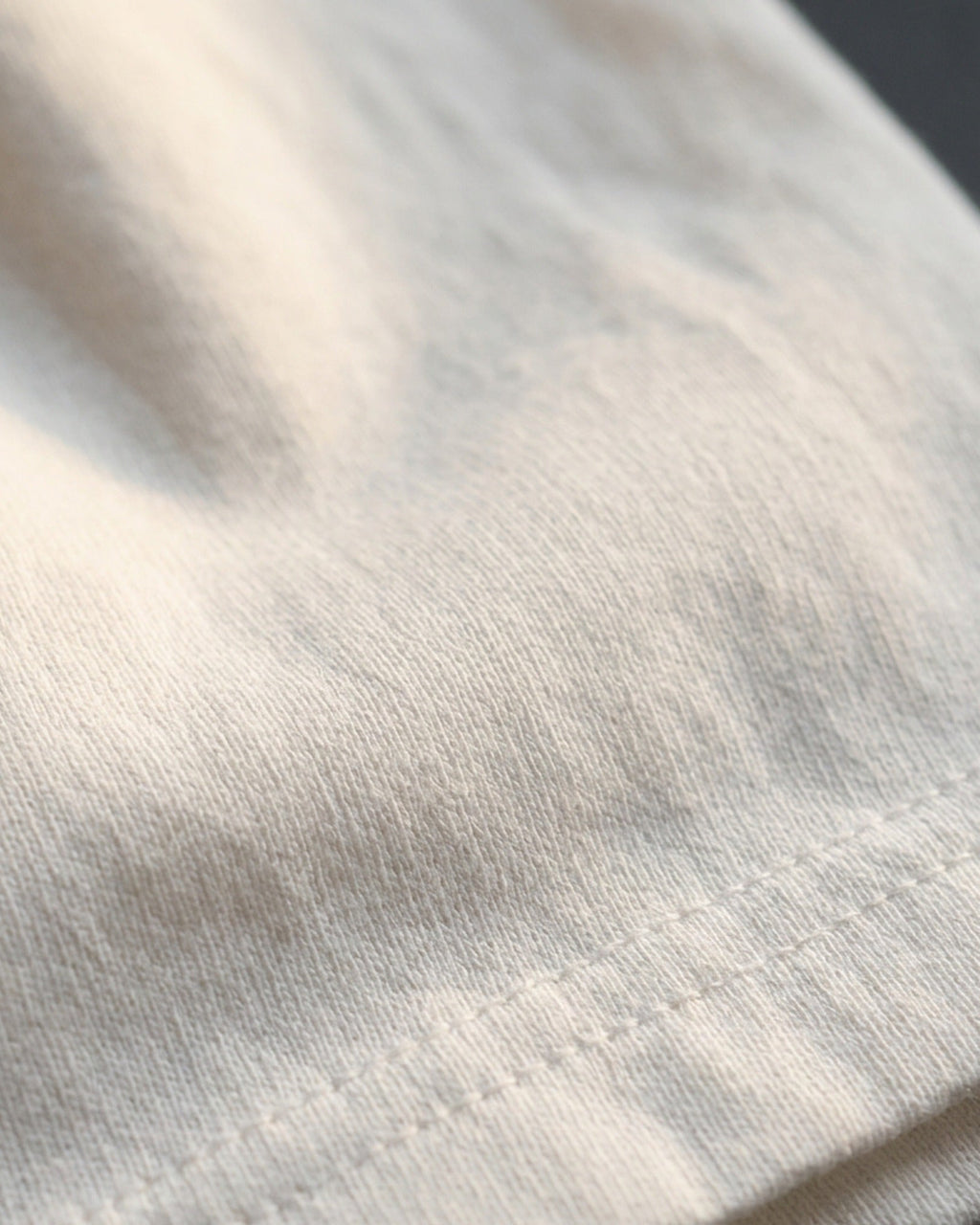 IHATEYOU.inc Unisex White Cotton Tee — 230gsm — fabric detail