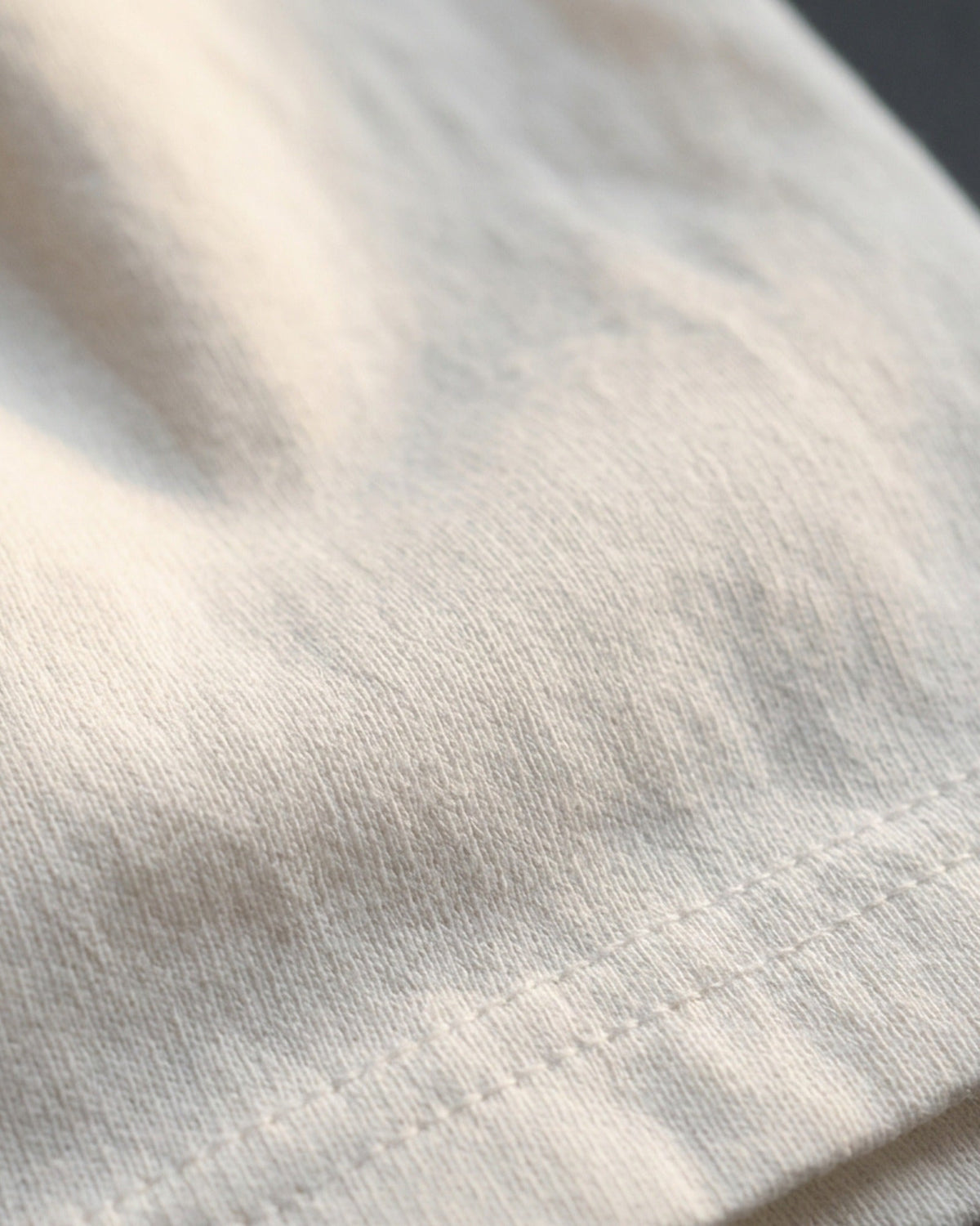 IHATEYOU.inc Unisex White Cotton Tee — 230gsm — fabric detail