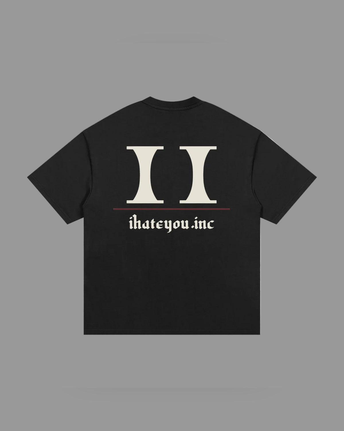 IHATEYOU.inc Essential Heavyweight Tee — Black 330gsm — Archive 02 preview 2