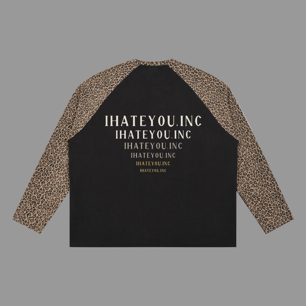 Leopard Panel Raglan Longsleeve — 320gsm