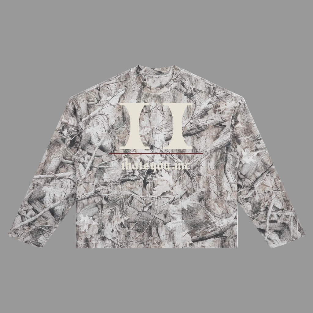Tree Camo Waffle Longsleeve — 260gsm