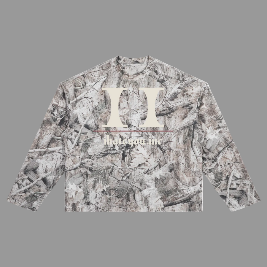 Tree Camo Waffle Longsleeve — 260gsm