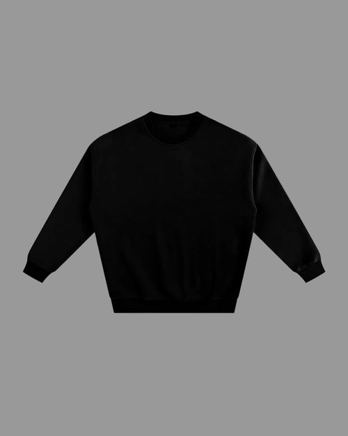 IHATEYOU.inc Fleece Crewneck Sweatshirt — Black 350gsm — Archive 02 preview 1