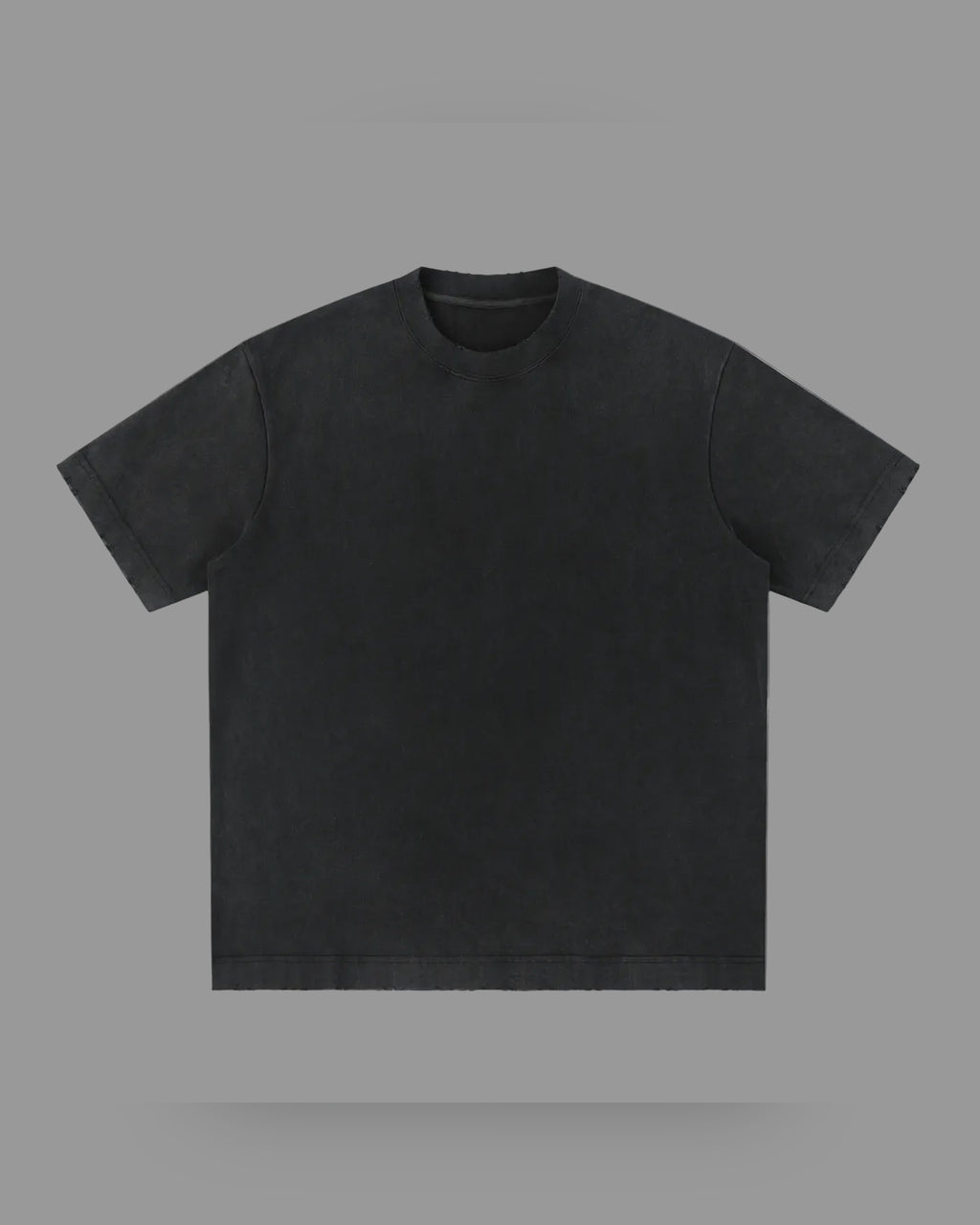 IHATEYOU.inc Frayed Vintage-Wash Tee — Black 430gsm — Archive 02 preview 2