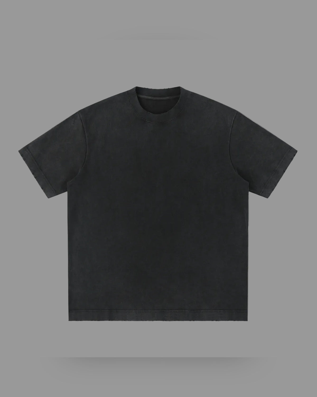 IHATEYOU.inc Frayed Vintage-Wash Tee — Black 430gsm — Archive 02 preview 2