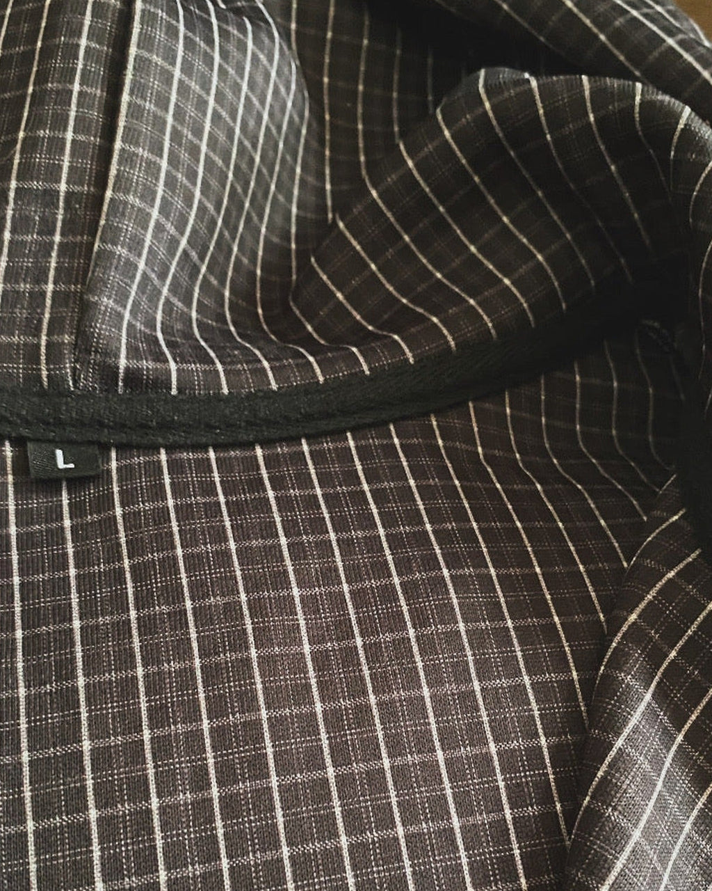 IHATEYOU.inc Black Plaid-Lined Zip Hoodie — detail