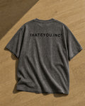 Reverse-Dyed Cotton Tee — Dark Gray — flat lay