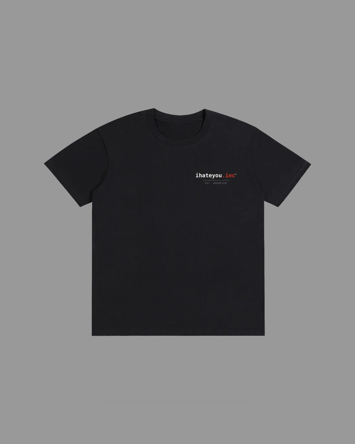 IHATEYOU.inc Classic Black Cotton Tee — 180gsm — Archive 02 preview 1