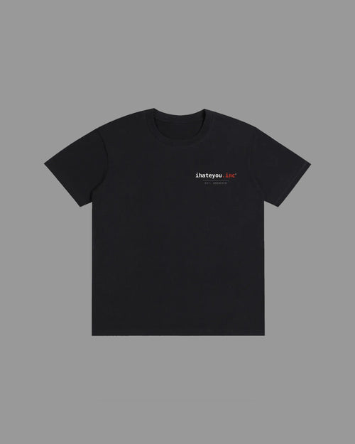 IHATEYOU.inc Classic Black Cotton Tee — 180gsm — Archive 02 preview 1