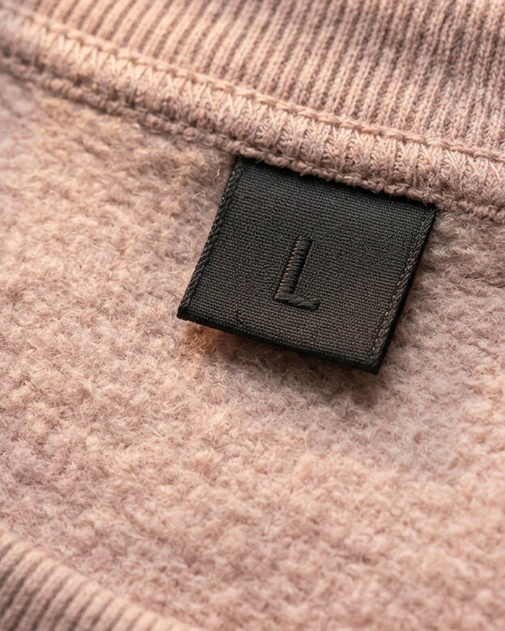 IHATEYOU.inc Light Pink Unisex Crewneck Sweatshirt — size tag